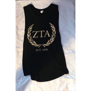 Zeta Tau Alpha Black Tank